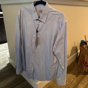 Armani Collezioni Blue Shirt Casual Dress Button Up Size:42